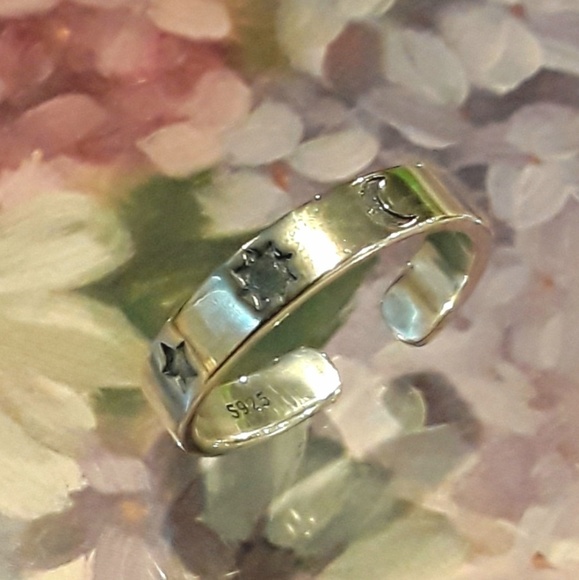 NEW:S925  Star, Moon & Sun Ring - Picture 5 of 8